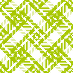 Seamless Check Pattern Bunny Green Diagonal