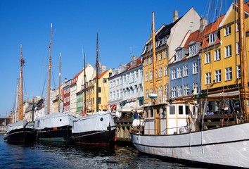 Fototapeta premium Nyhavn Port, Copenhagen, Denmark