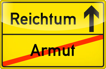 Obraz premium Reichtum & Armut