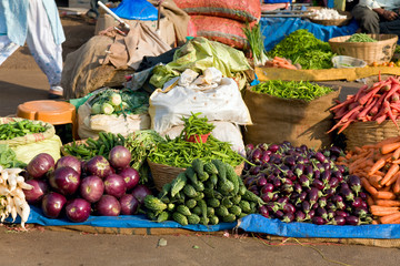 Fresh vegetables market