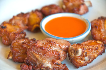 fried pork with sauce