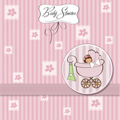 baby girl announcement card