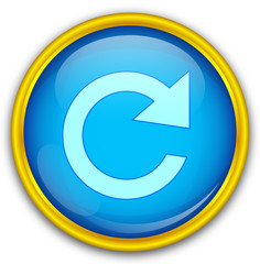 Mavi altın çerçeveli replay ikonu