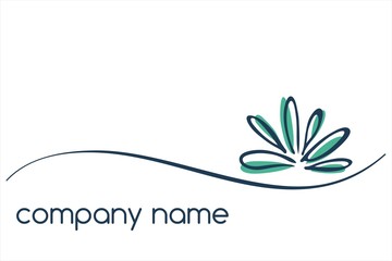 water lily , Eco friendly business logo design