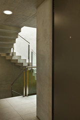 beautiful new building interior, staircase