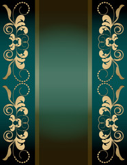 Sfondo Etichetta - verde oro