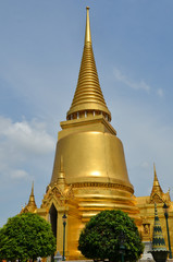 Naklejka premium Un temple dans le Grand Palais de Bangkok