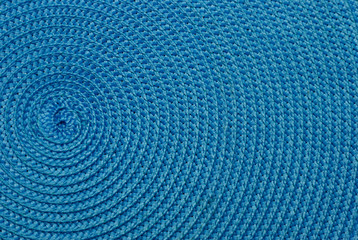 Close-up of blue synthetic fabric.