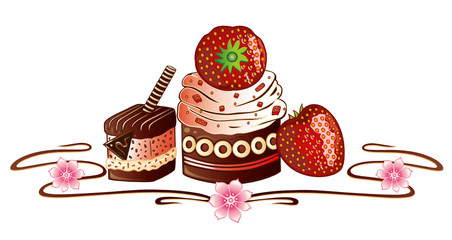 Pralinen, Erdbeeren, sweets, Schokolade, vector