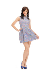 lovely woman in elegant dress