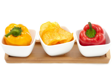 Peppers with Paprika Chips