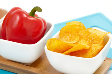 Peppers with Paprika Chips