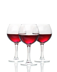 Wineglasses isolated on white