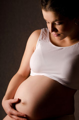 Portrait of the pregnant woman