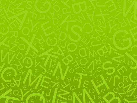 fond vert - lettres m&eacute;lang&eacute;es