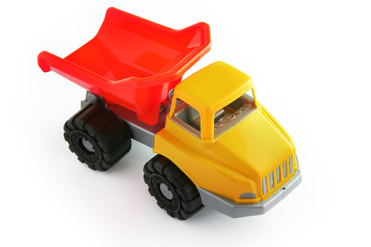 Plastic toy dumper truck