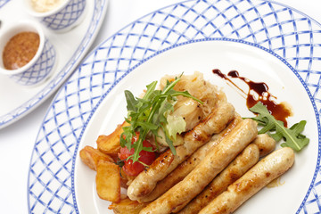 sausages and potatoes
