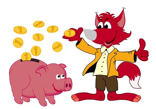 jeder schlaue Fuchs hat ein Sparschwein