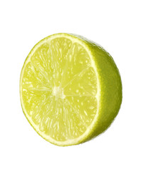 isolated fruit on white,a lime