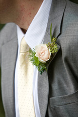 Man wearing a corsage