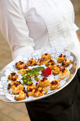 Appetizers being served