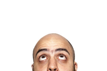 half face expression looking