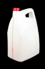 White bottle of oil for the car