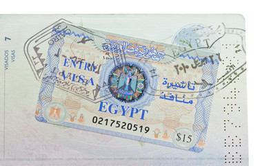 Pasaporte con visado para Egipto