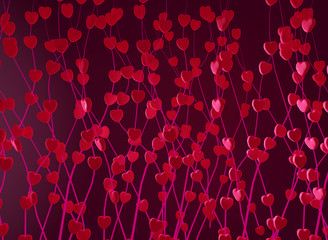 3d Bunch of love flowers