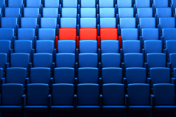 Naklejka premium auditorium with reserved seats