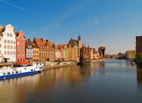 Embankment  of Motlawa river, Gdansk