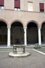 Inside the castle Estense, Ferrara, Italy