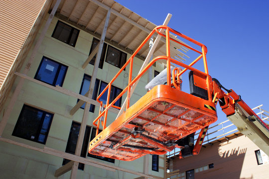 Mobile access platform in construction site