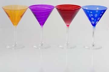 Colorful Martini Glasses