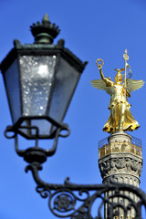 Fototapeta na wymiar berlin, złoty, niemcy, Siegessaule, podróże, zwycięstwo