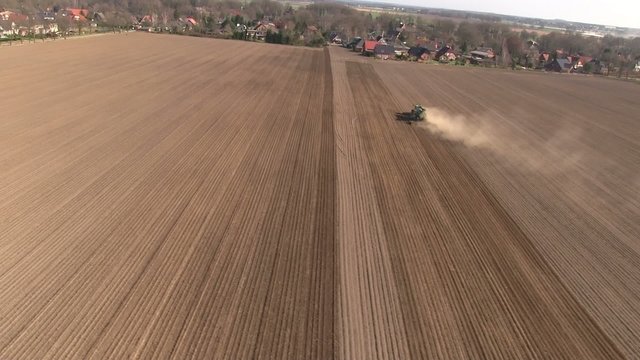 Tractors on a field