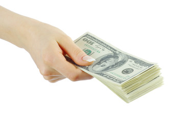 Hand with money