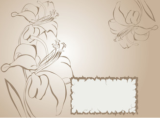 Stylish floral background. Vector.