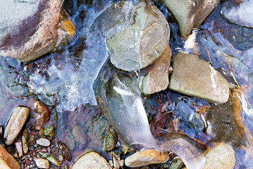 frozen mountain stream