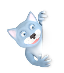 Obraz premium Cat and wall