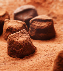 Chocolate Pieces in Cocoa Powder