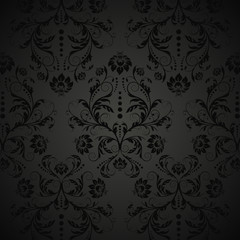 Fototapeta premium Vektor Retro-Tapete mit Blumenmuster