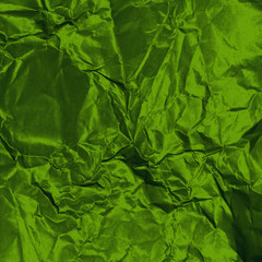 green crumpled metallic canvas texture