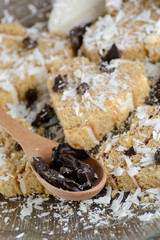 slices of sweet rolls in the shape of a heart