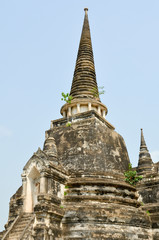 Naklejka premium Temple au site d'Ayutthaya