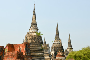Fototapeta premium Temples au site d'Ayutthaya