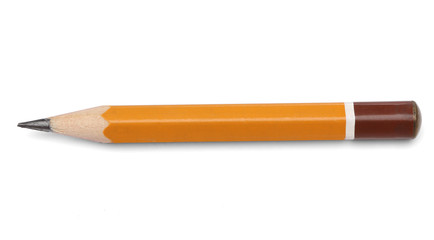 Regular pencil over white background