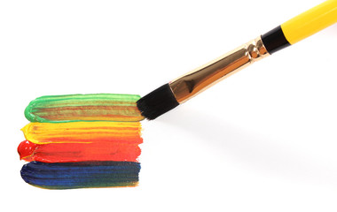 Fototapeta premium Brush painting over white