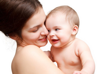 Happy mother with baby