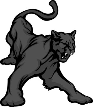 Panther Mascot Body Vector Illustration